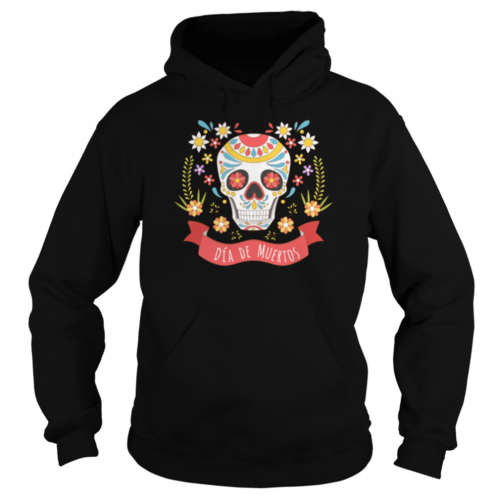 Hot Sugar Skull Dia De Muertos Day Of The Dead  Unisex Hoodie