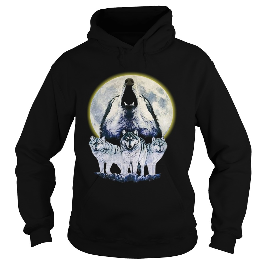 Howl At The Moon Vintage Wolf  Hoodie