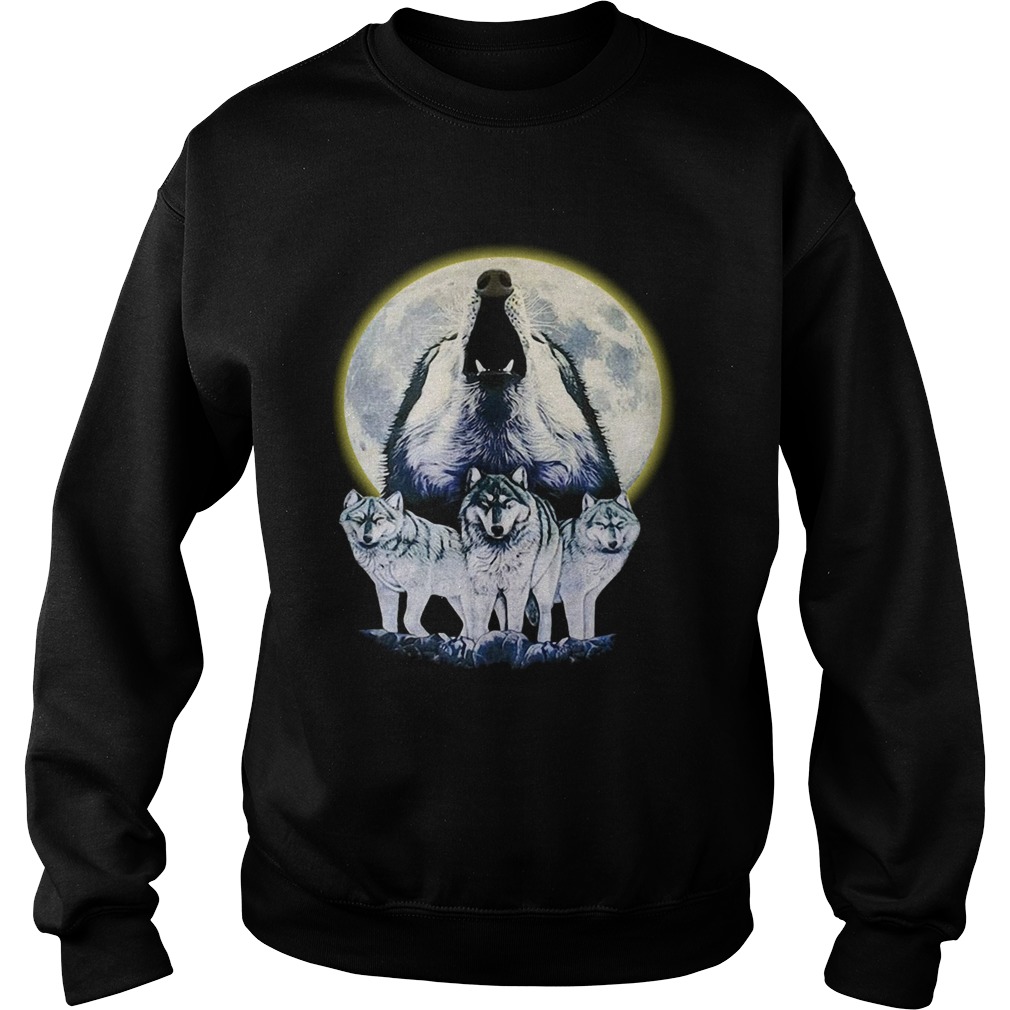 Howl At The Moon Vintage Wolf  Sweatshirt