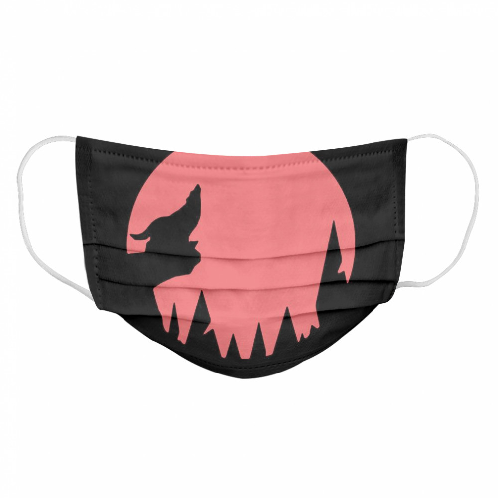 Howling on Full Moon Night Wolf  Cloth Face Mask