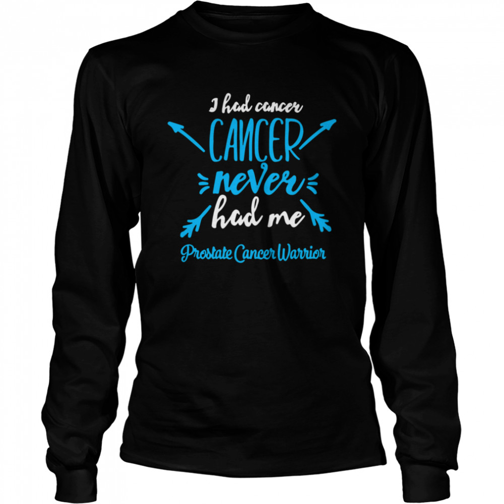 I Had Cancer Never Hack Me Prostate Cancer Warrior  Long Sleeved T-shirt