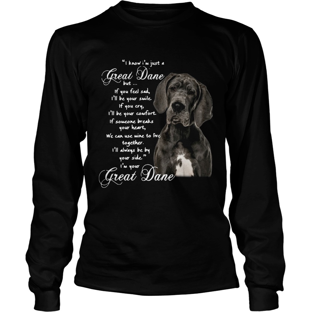 I Know Im Just A Great Dane But If You Feel Sad Ill Be Your Smile If You Cry  Long Sleeve