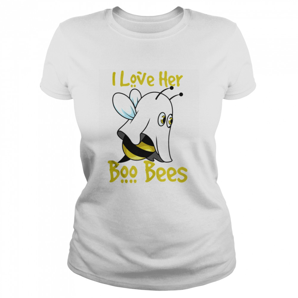 I Lover Her Boo Bees Halloween Matching Couple Costume His  Classic Women's T-shirt