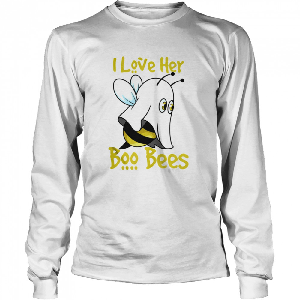 I Lover Her Boo Bees Halloween Matching Couple Costume His  Long Sleeved T-shirt