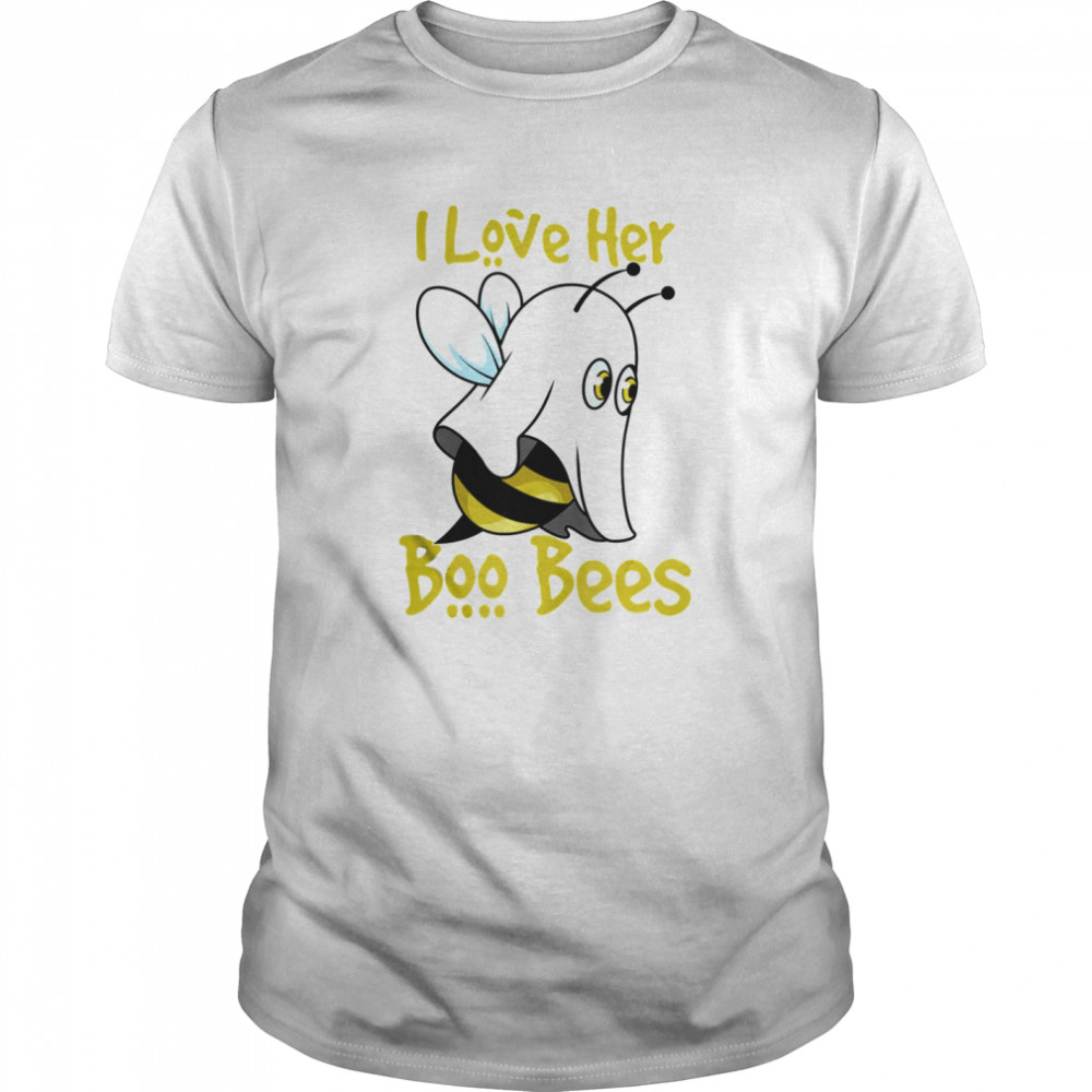 I Lover Her Boo Bees Halloween Matching Couple Costume His  Classic Men's T-shirt