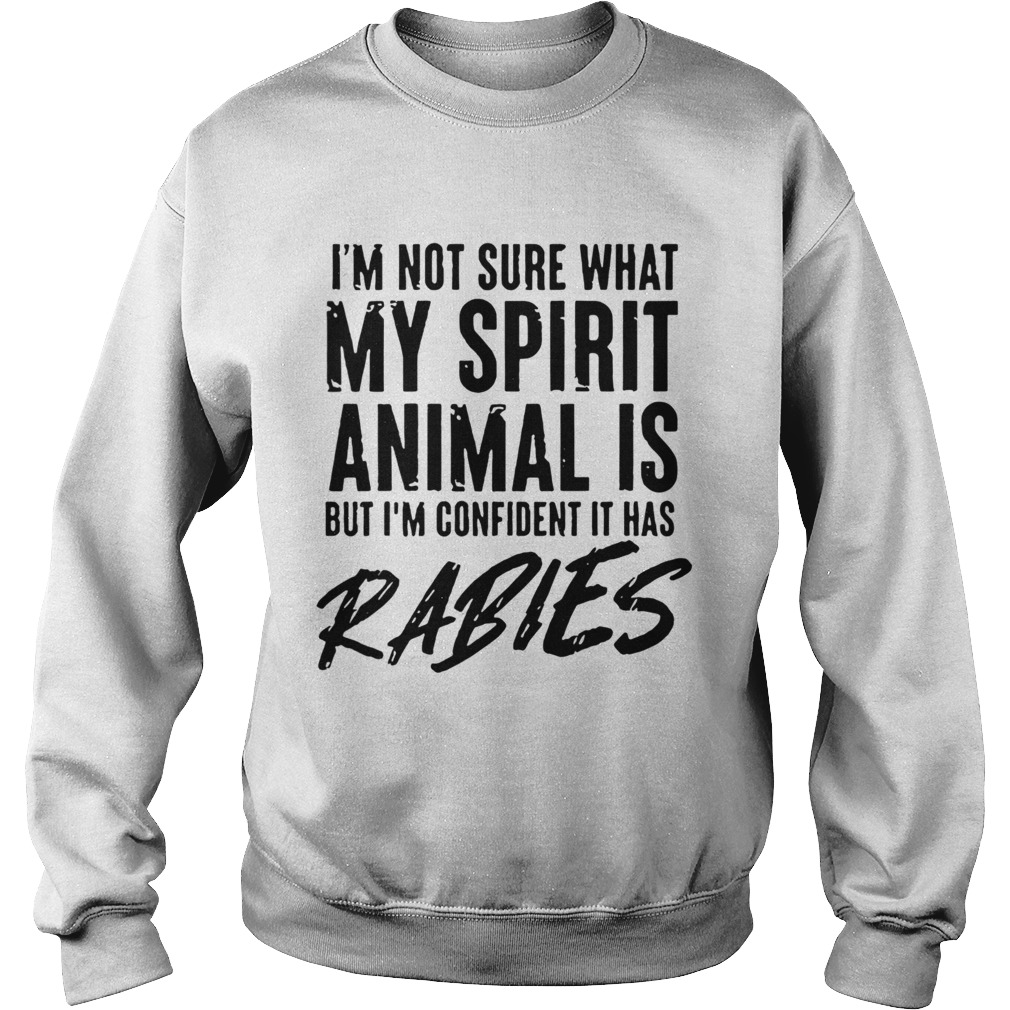 Im Not Sure What My Spirit Animal Is But Im Confident It Has Rabies  Sweatshirt