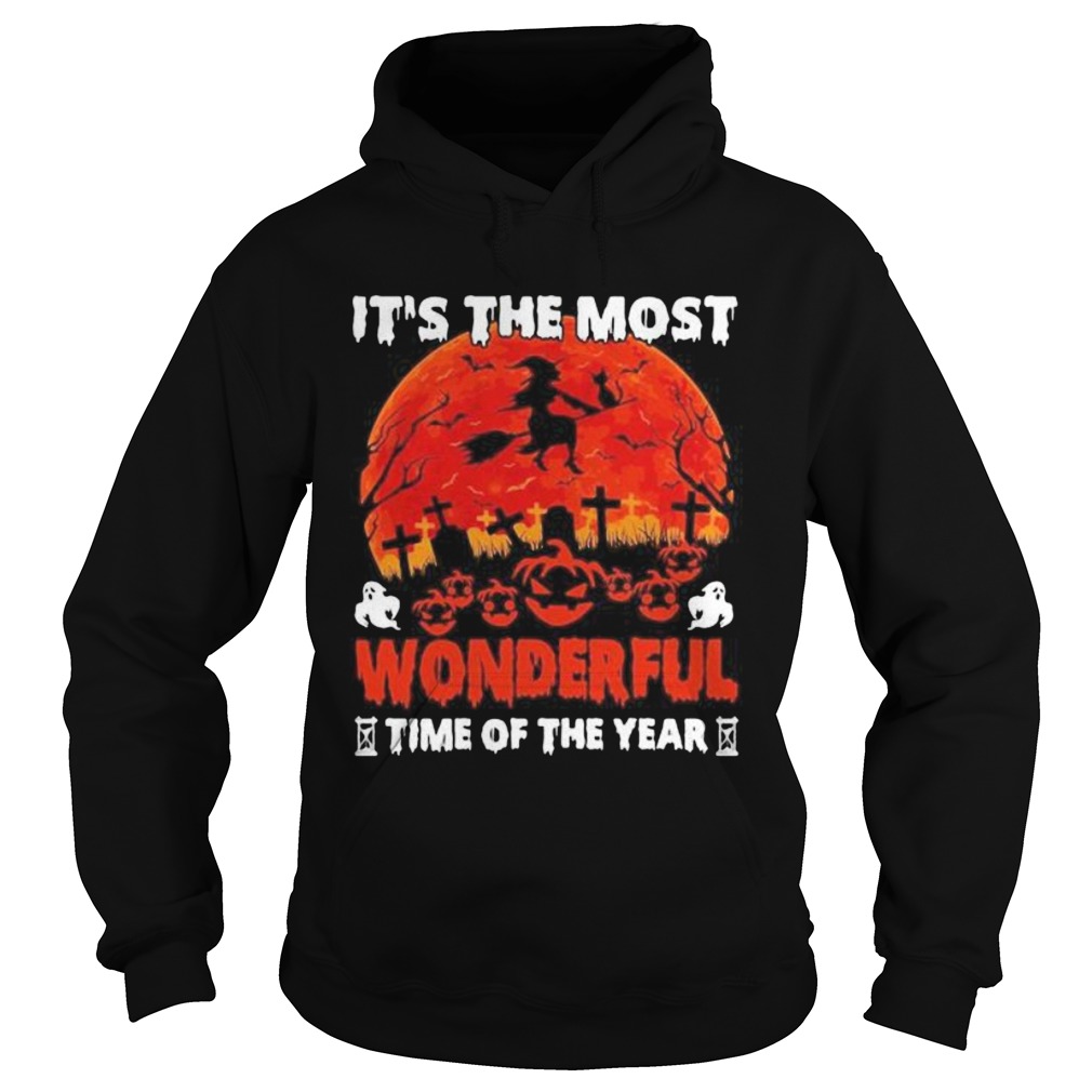 Its The Most Wonderful Time Of The Year Witch Black Cat Halloween  Hoodie