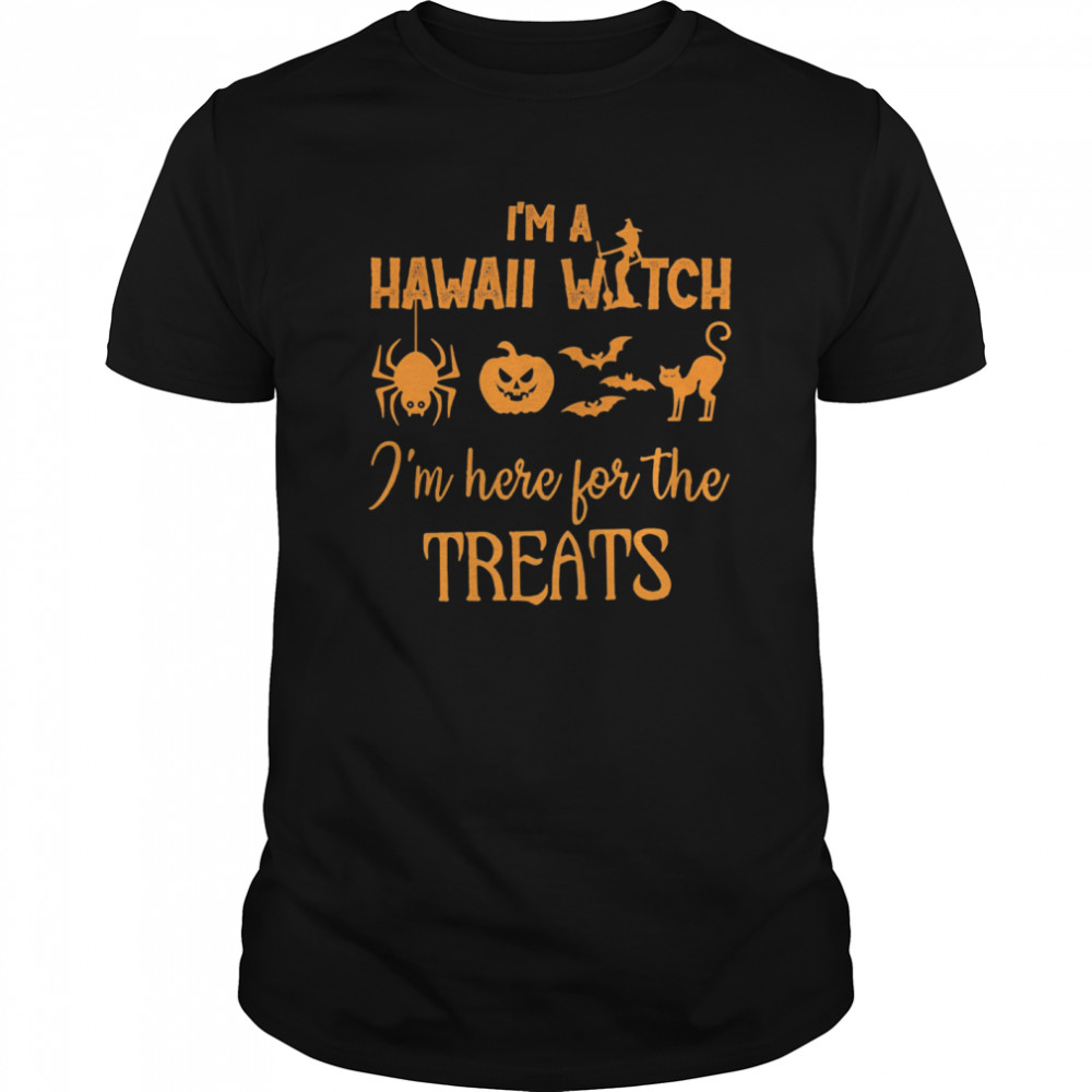 I’m a hawaii witch i’m here for the treats halloween shirt