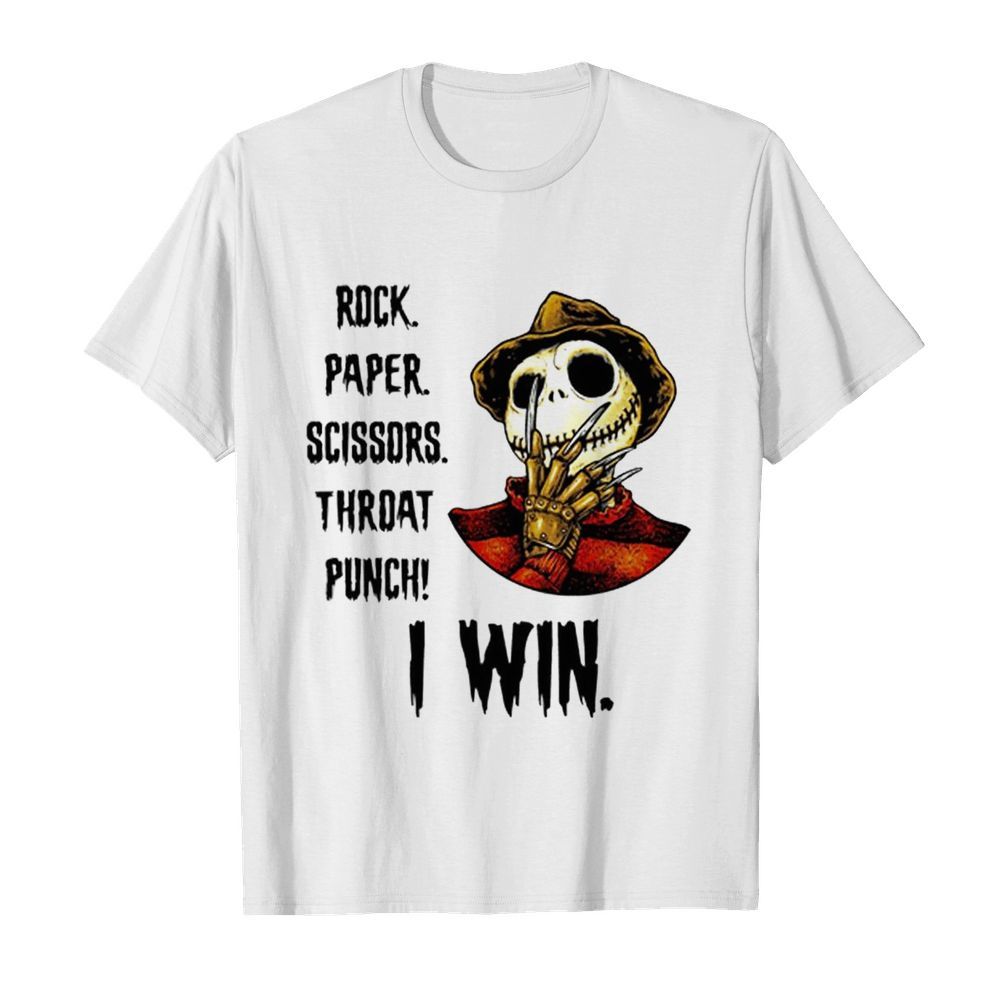 Jack Skellington Rock Paper Scissors Throat Punch I Win shirt