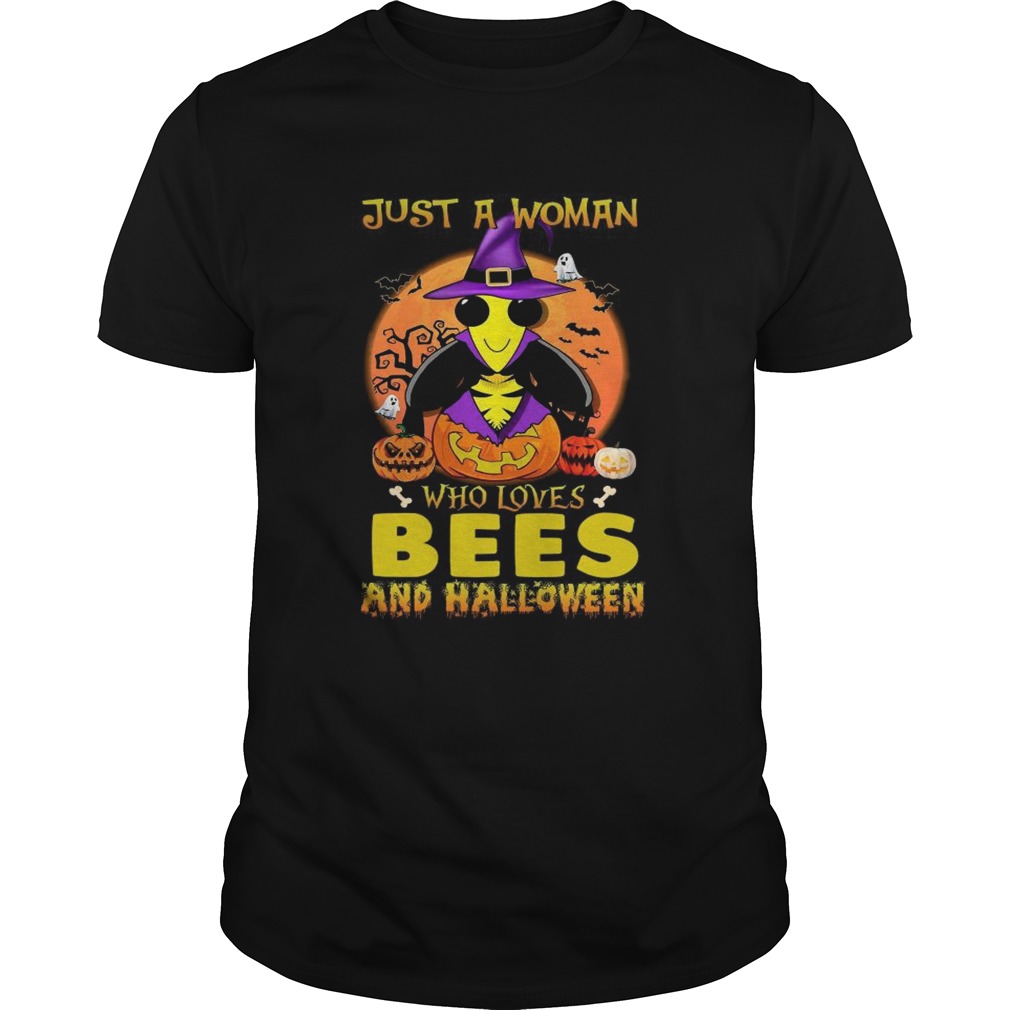 Just A Woman Who Loves Bees And Halloween shirt