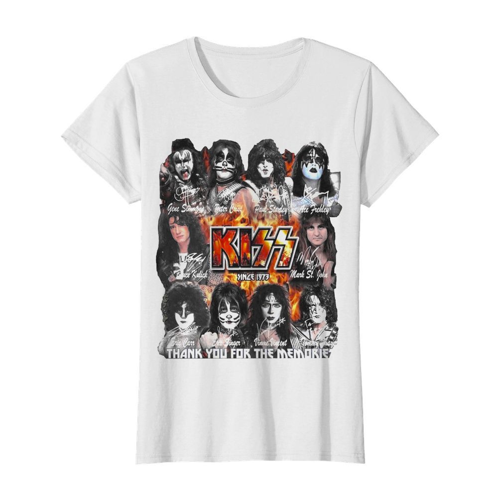 Kiss Since 1973 Thank You For The Memories Signature  Classic Women's T-shirt