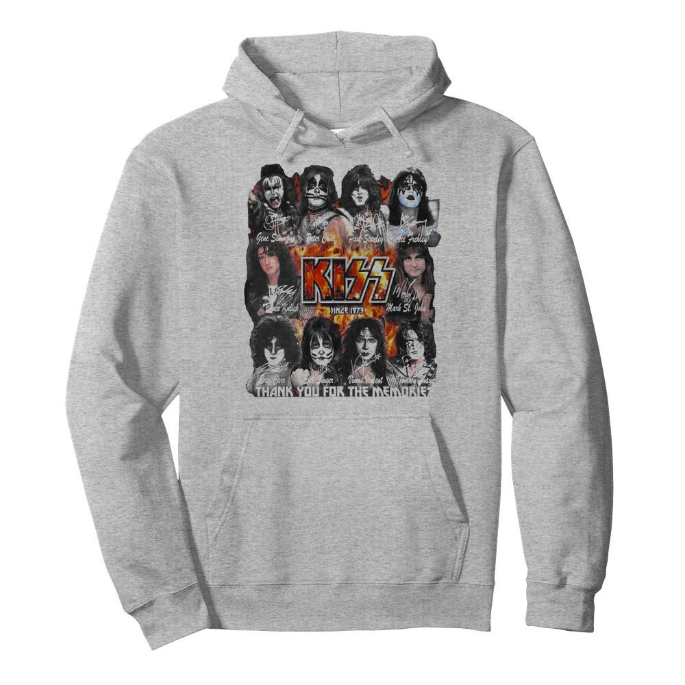 Kiss Since 1973 Thank You For The Memories Signature  Unisex Hoodie