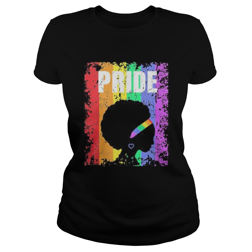 LGBT BLACK WOMAN RAINBOW GAY PRIDE  Classic Ladies