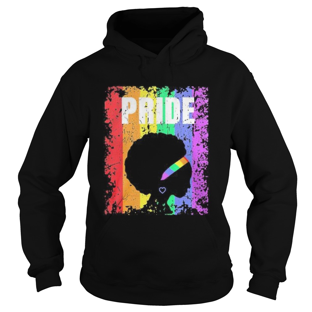 LGBT BLACK WOMAN RAINBOW GAY PRIDE  Hoodie