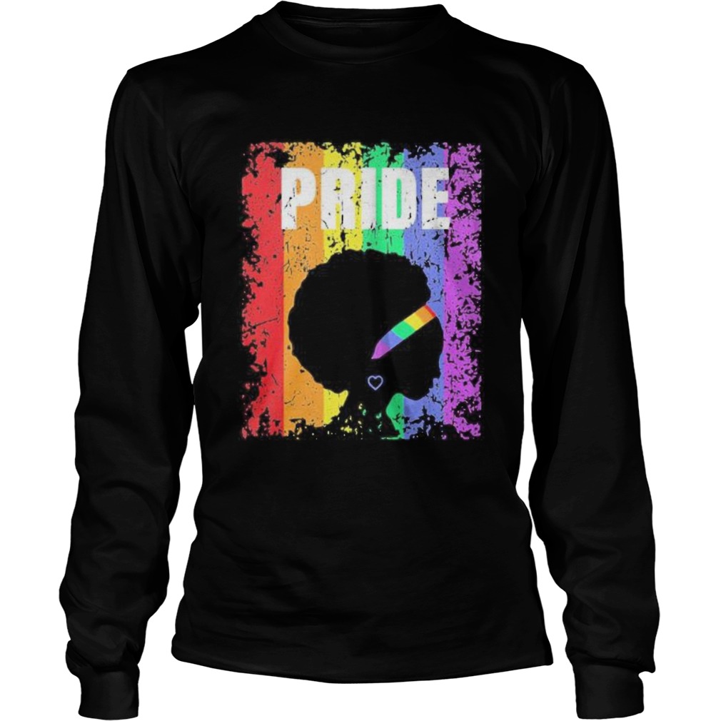 LGBT BLACK WOMAN RAINBOW GAY PRIDE  Long Sleeve