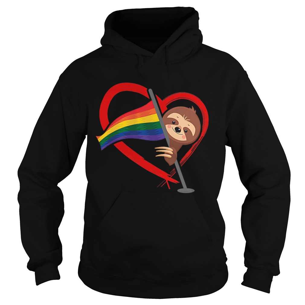 LGBT Flag T Shirt Sloth Gay Lesbian  Hoodie