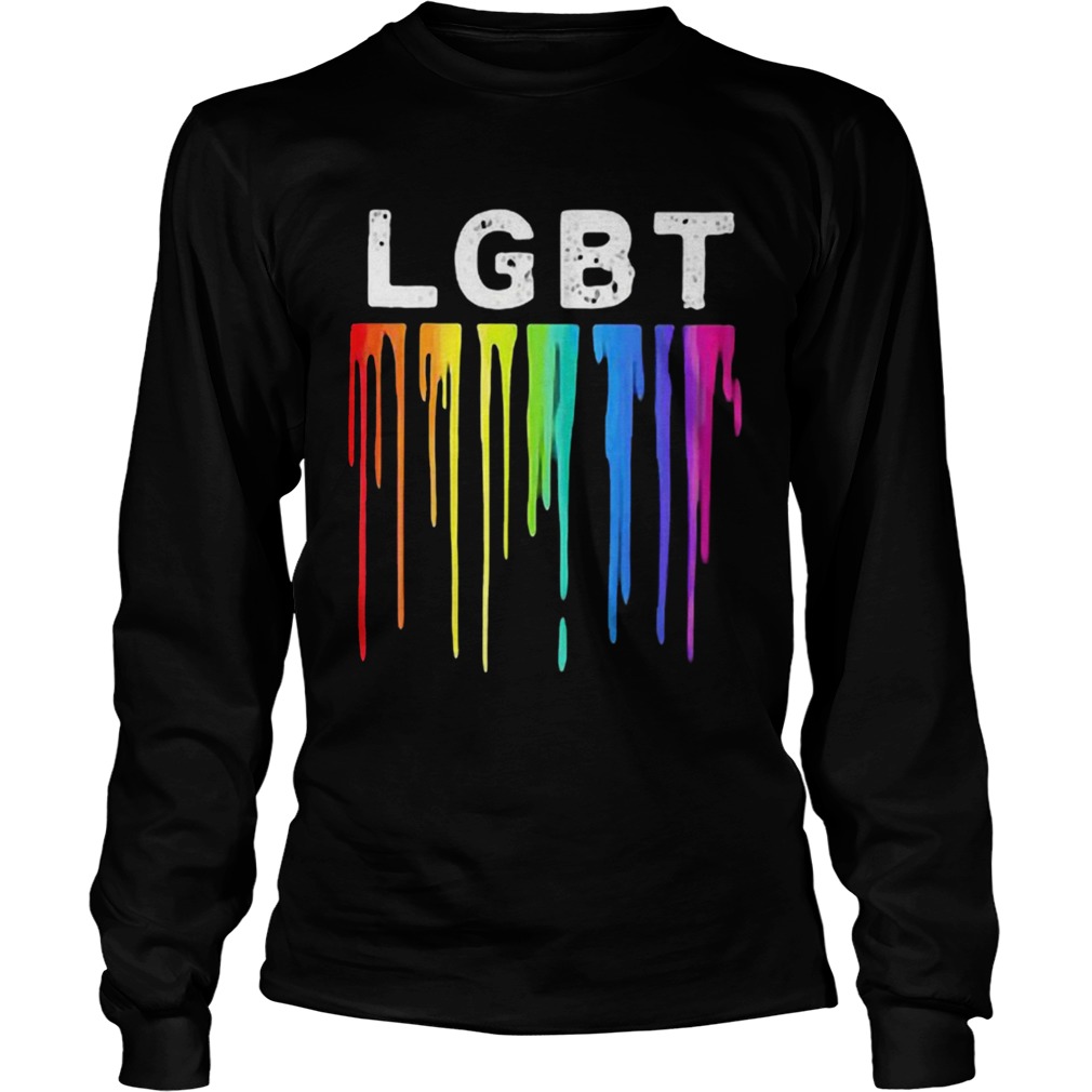 LGBT Flowing Paint Watercolor  Long Sleeve