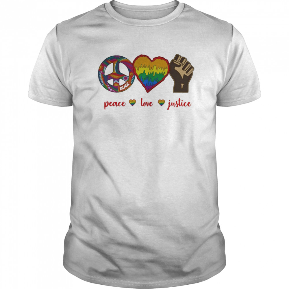 LGBT peace love justice pippie black lives matter shirt