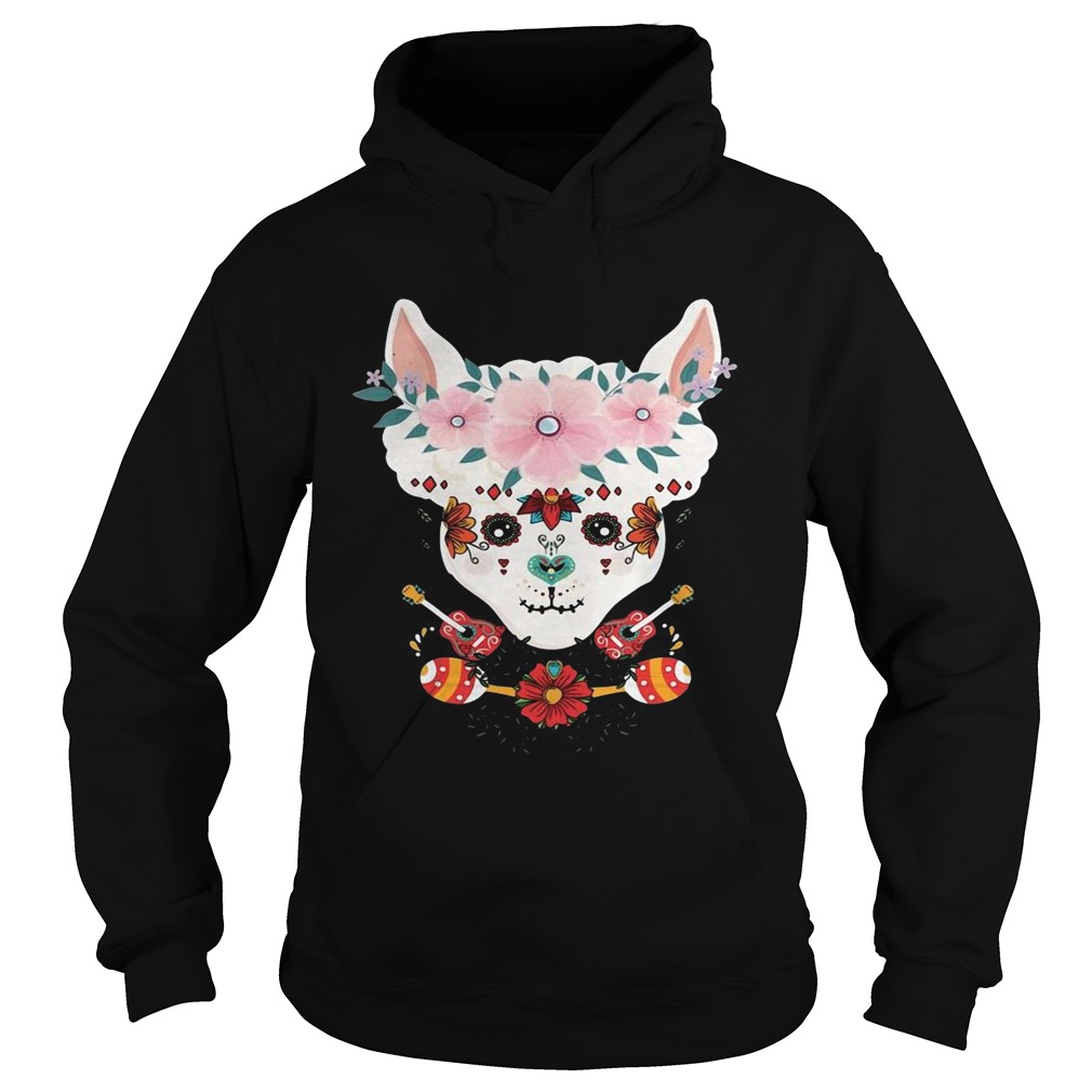 LLama Dia De Los Muertos Day Of The Dead Alpaca Calavera  Hoodie