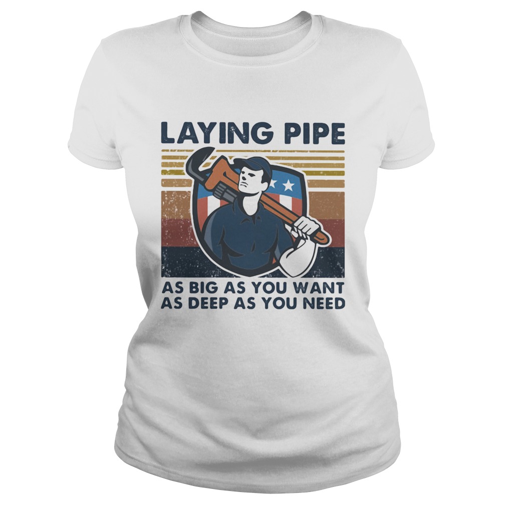 Laying pipe as bigyou want as deep as you need vintage retro  Classic Ladies