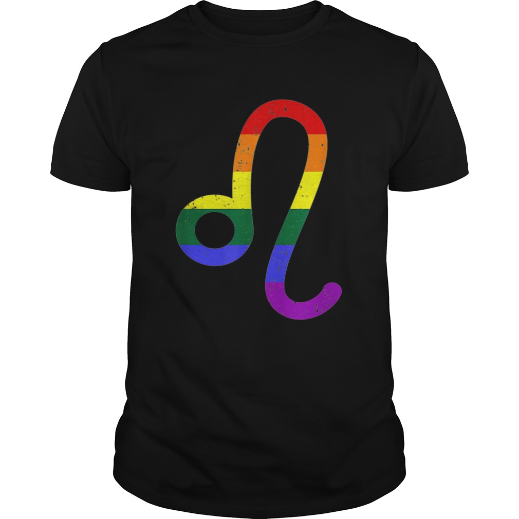 Leo LGBT Pride Outfit Gift Rainbow shirt