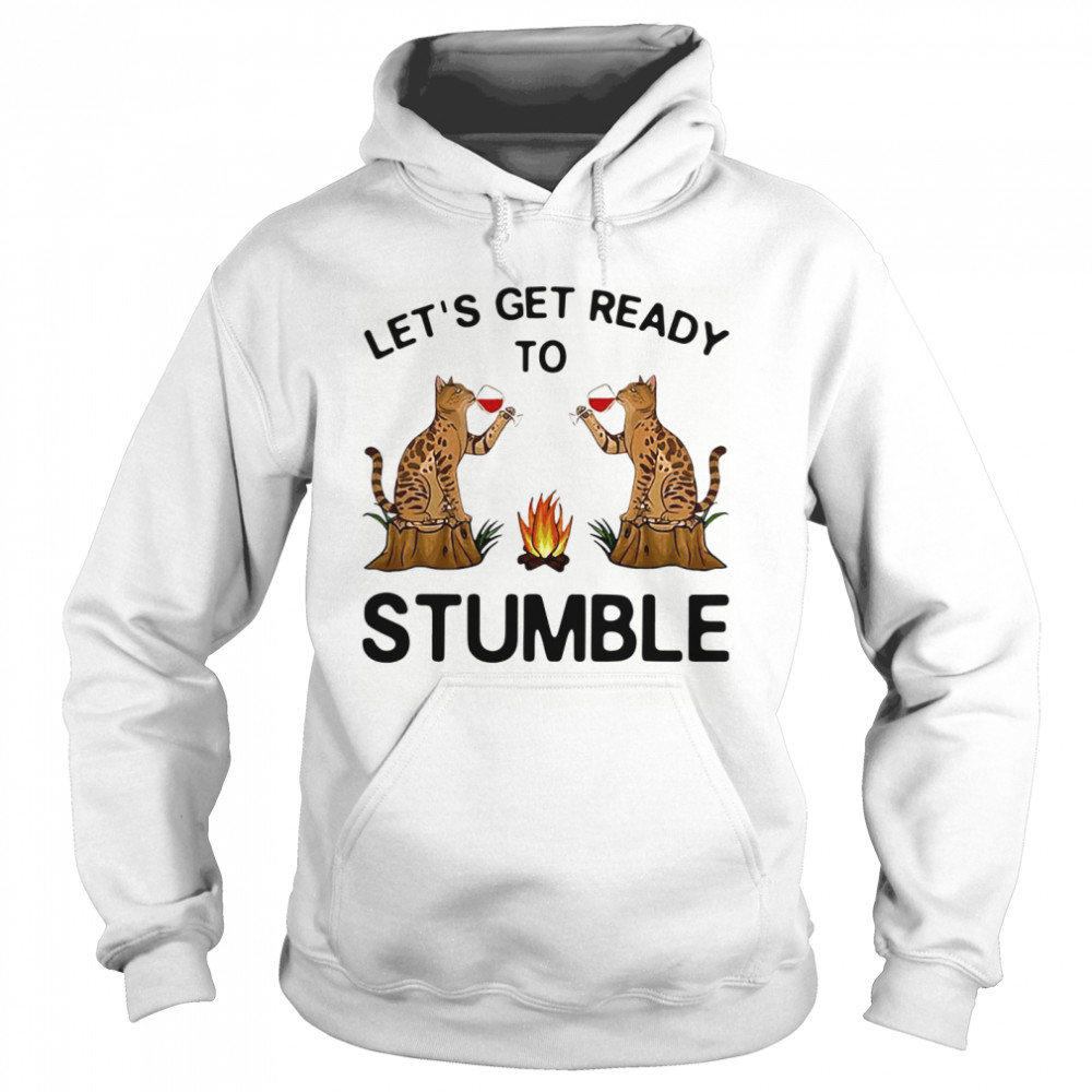 Let’s Get Ready To Stumble Cat Drinking Wine  Unisex Hoodie