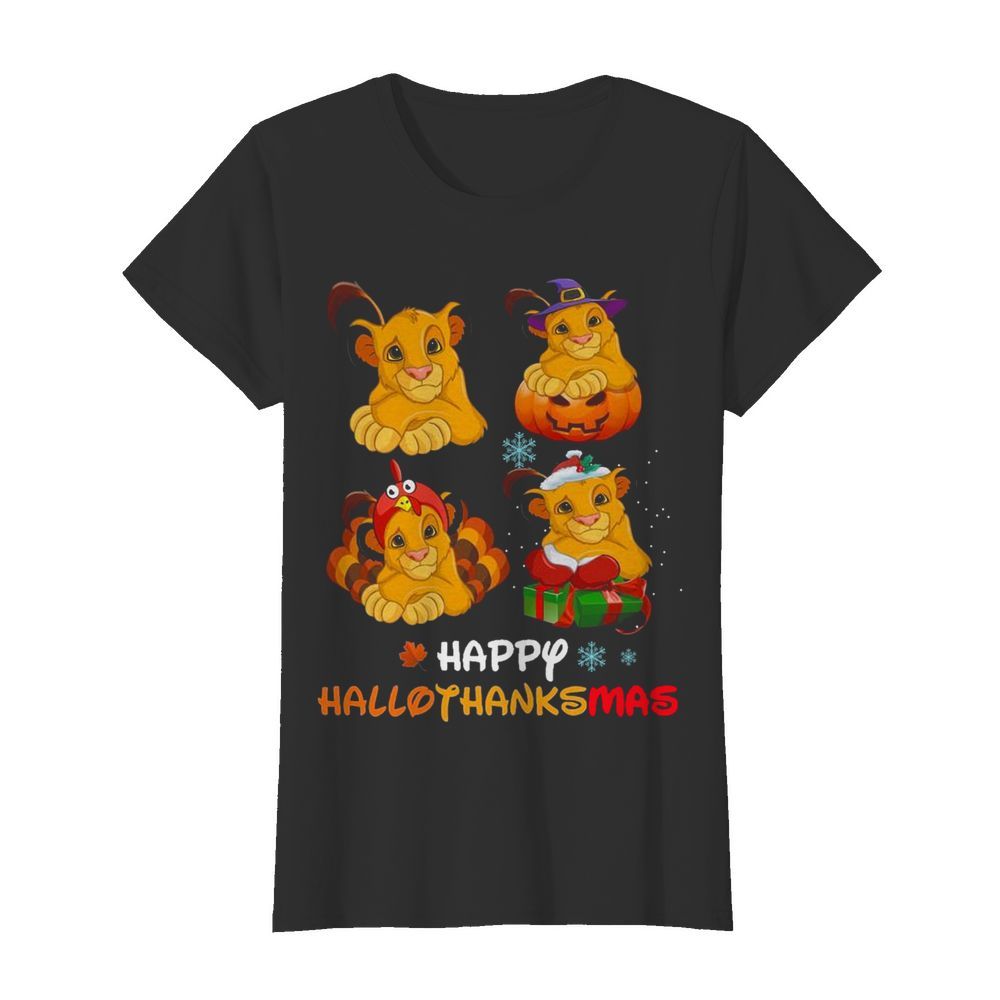 Lions Happy Hallothanksmas  Classic Women's T-shirt