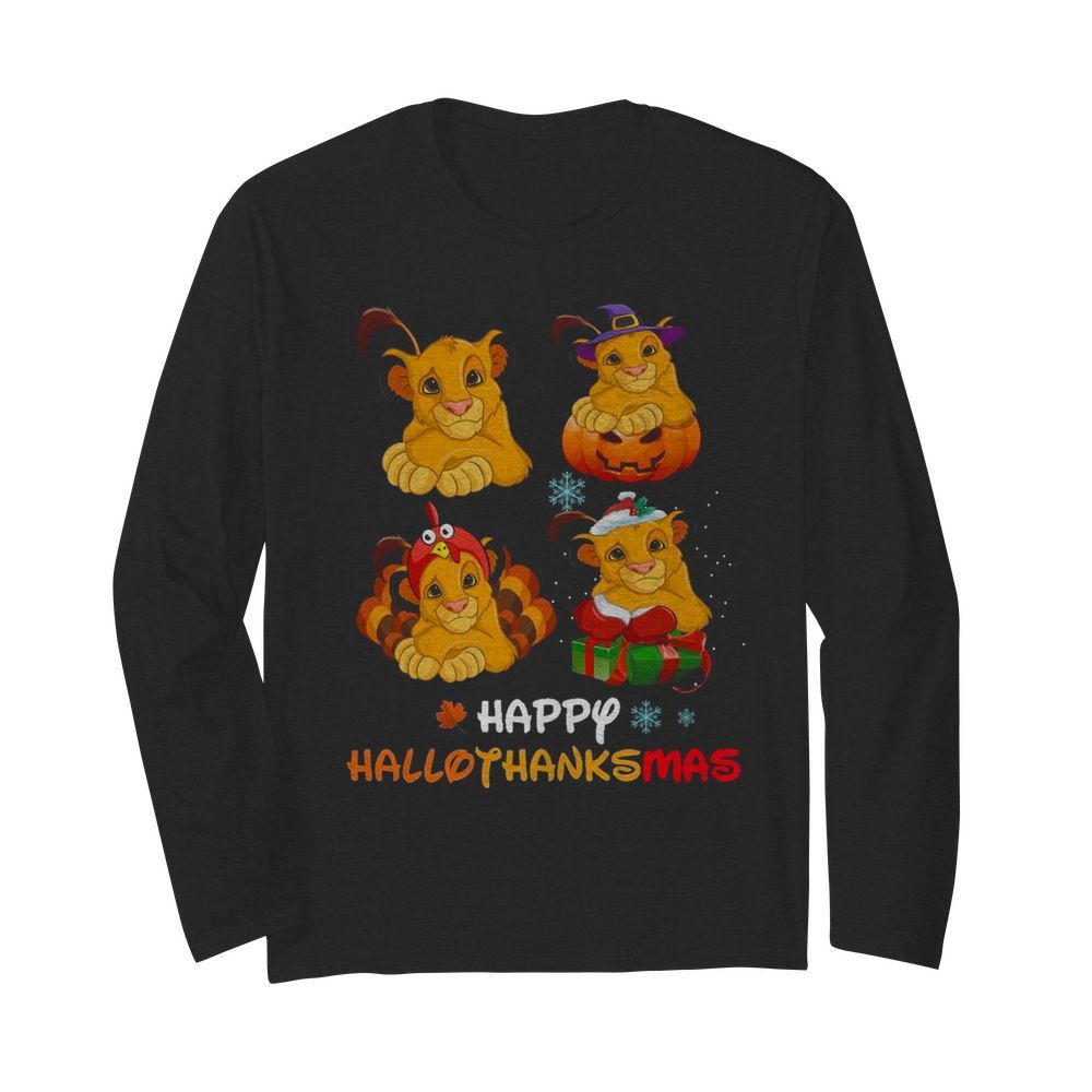 Lions Happy Hallothanksmas  Long Sleeved T-shirt 