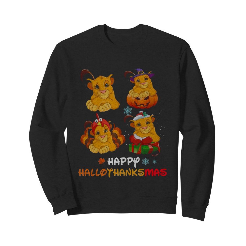 Lions Happy Hallothanksmas  Unisex Sweatshirt