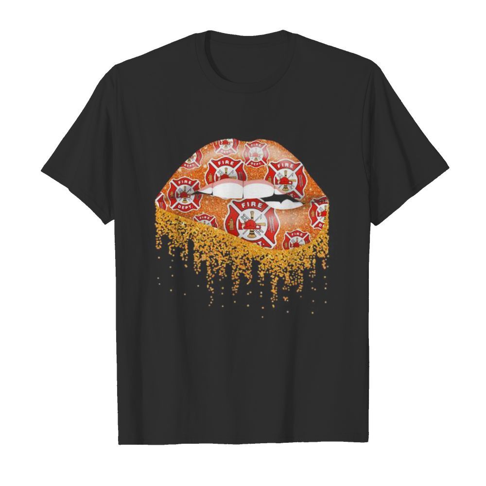 Lips firefighter logo diamond  Classic Men's T-shirt