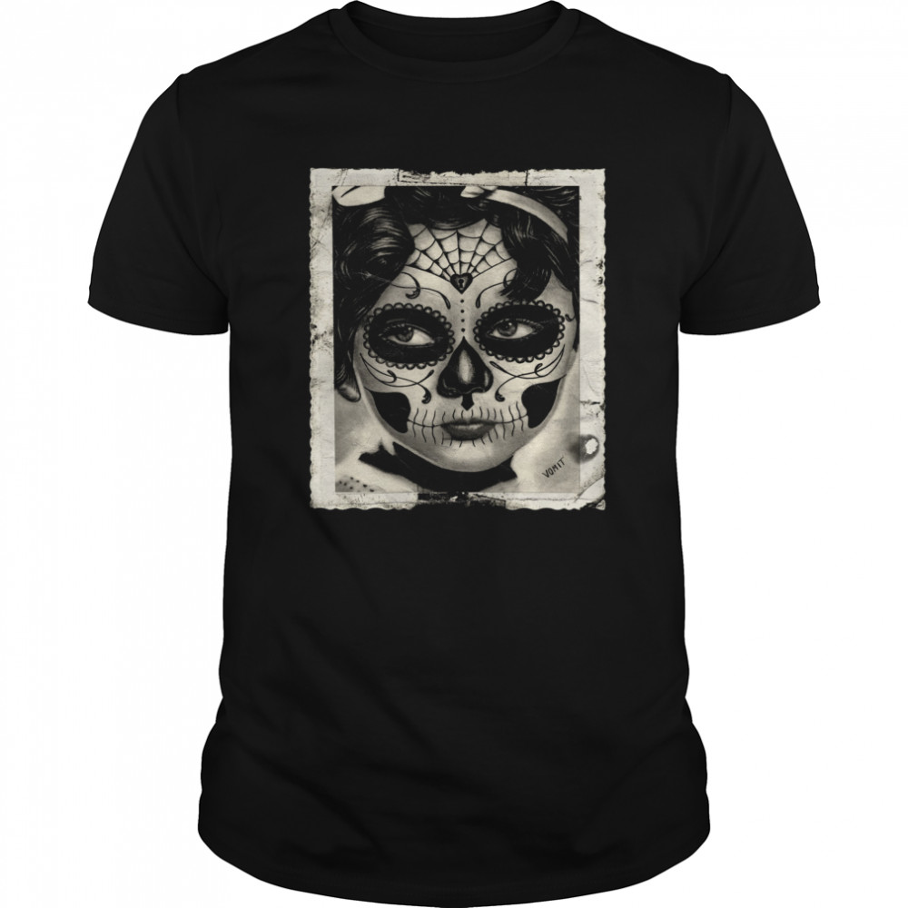 Little Girl Makeup Skull Day Of The Dead shirt