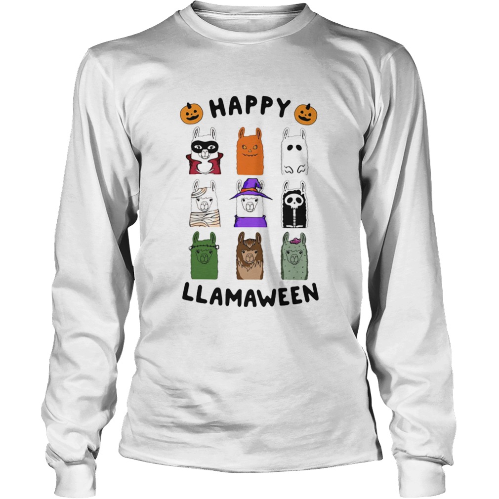 Llama Happy Llamaween Halloween  Long Sleeve