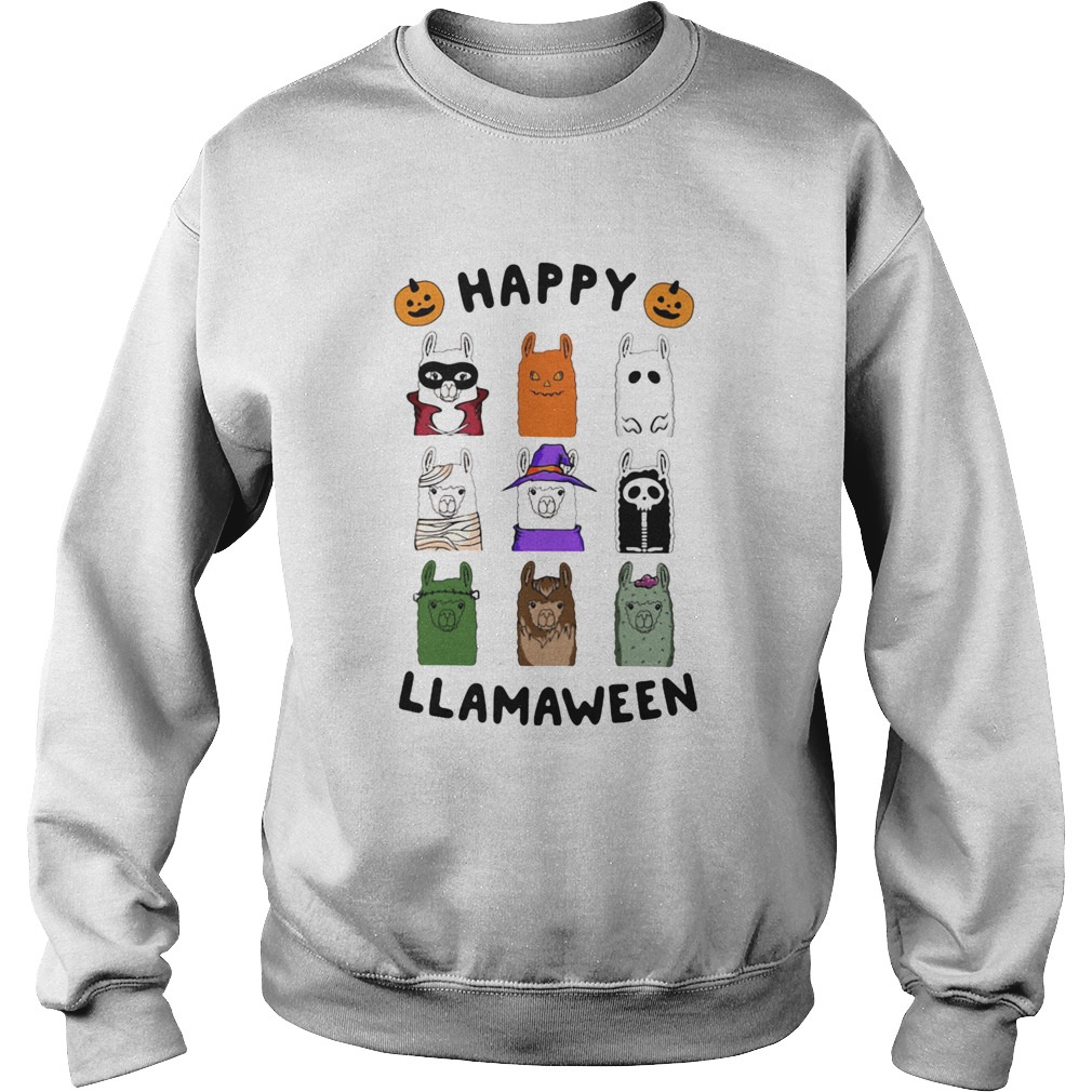 Llama Happy Llamaween Halloween  Sweatshirt