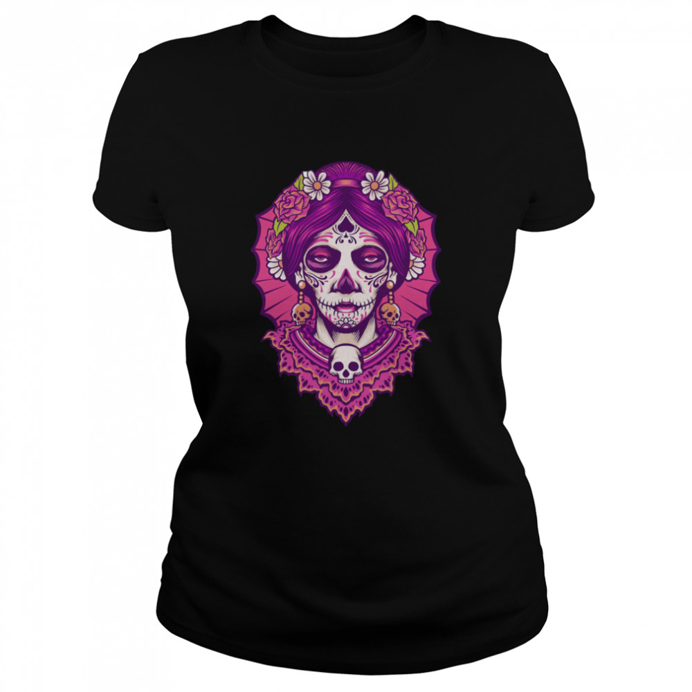 Los Muertos Day Dead Sugar Skull Women  Classic Women's T-shirt