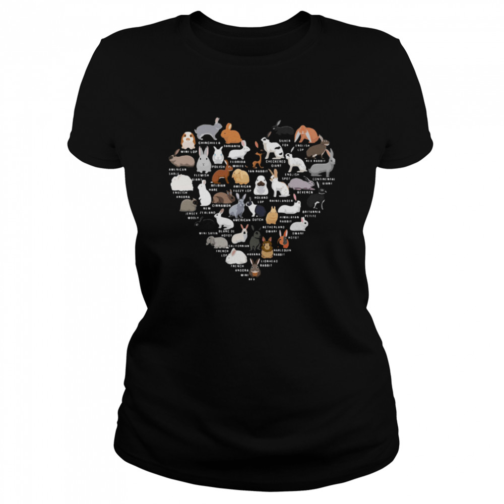 Love Bunnies Heart  Classic Women's T-shirt