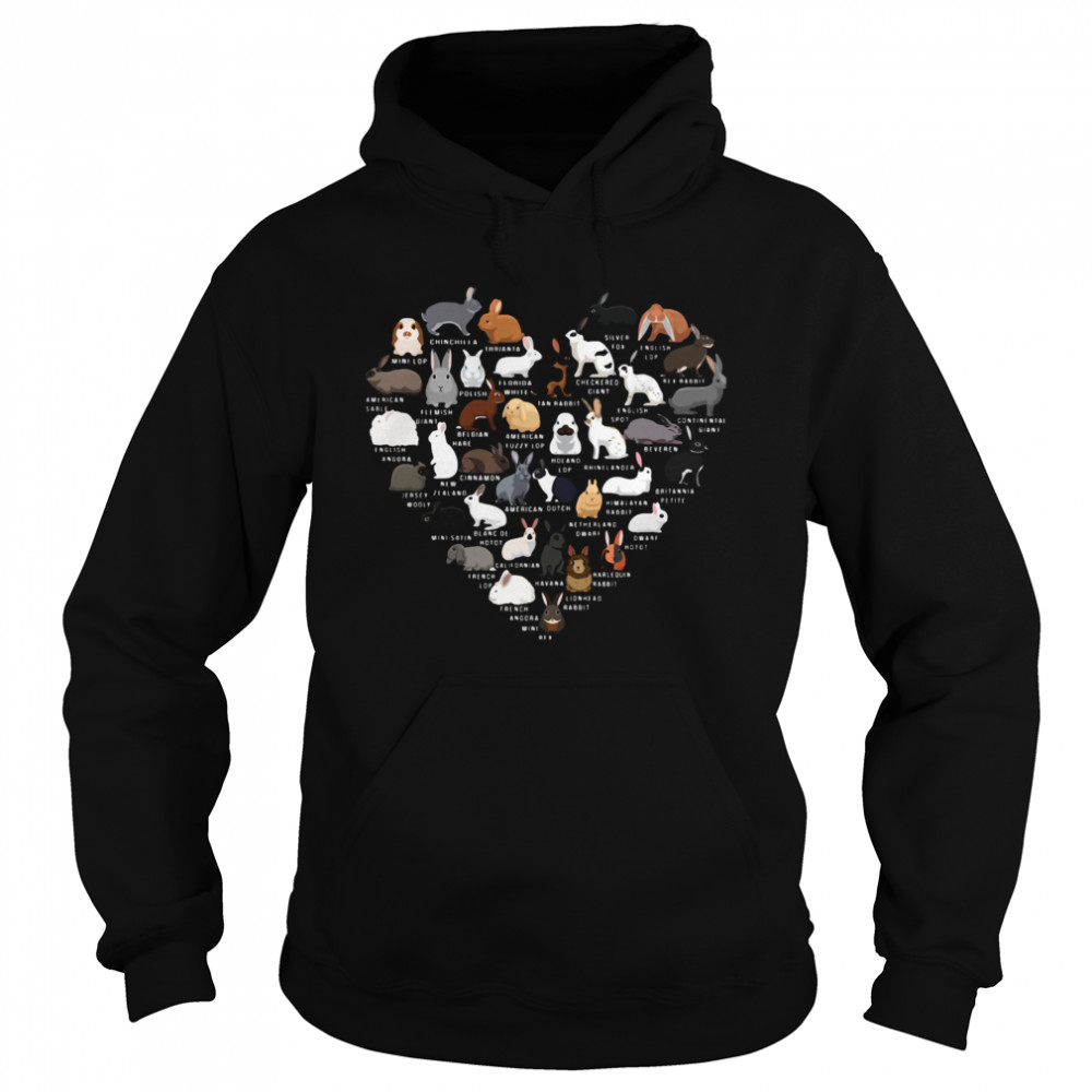 Love Bunnies Heart  Unisex Hoodie