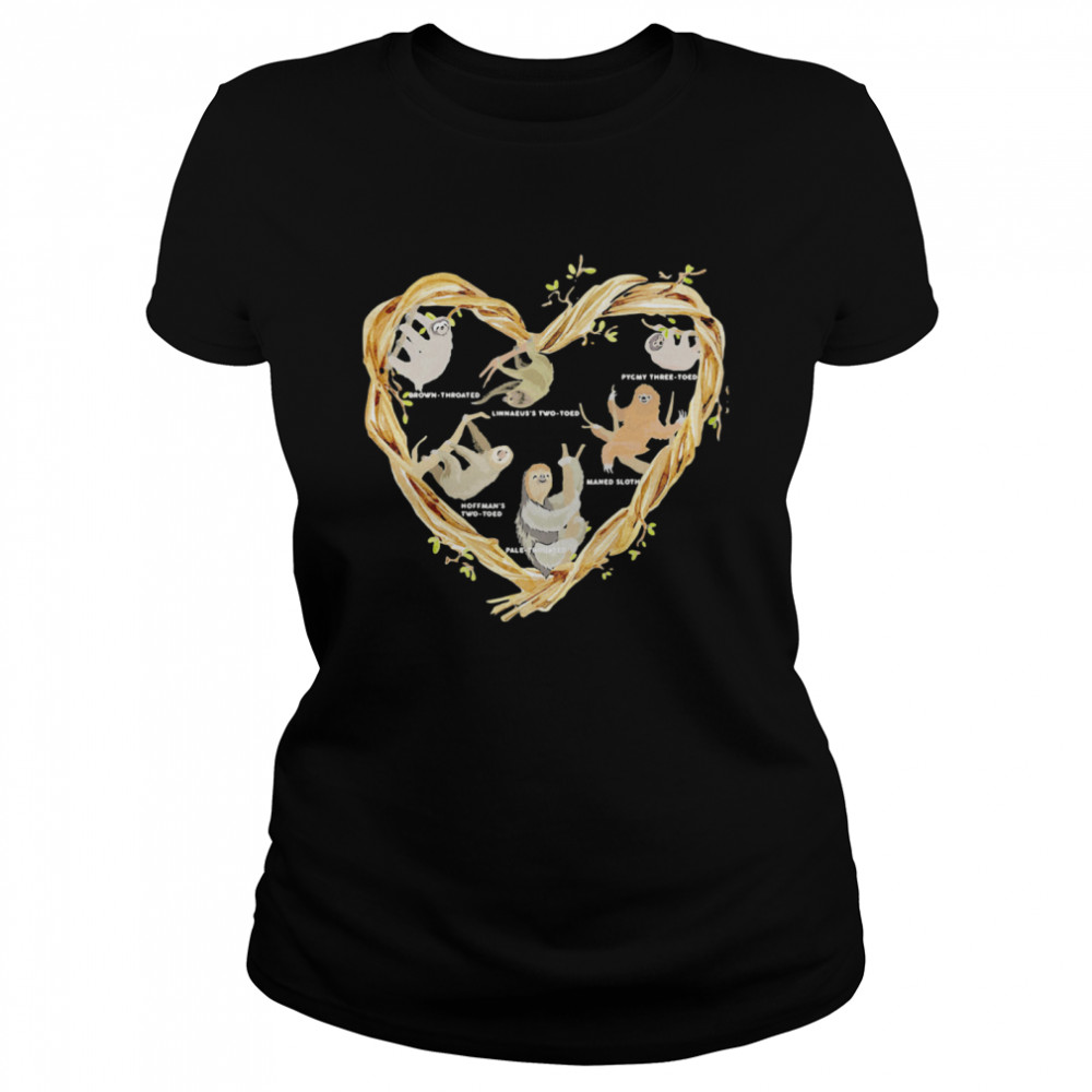 Love Chart Sloth Heart  Classic Women's T-shirt