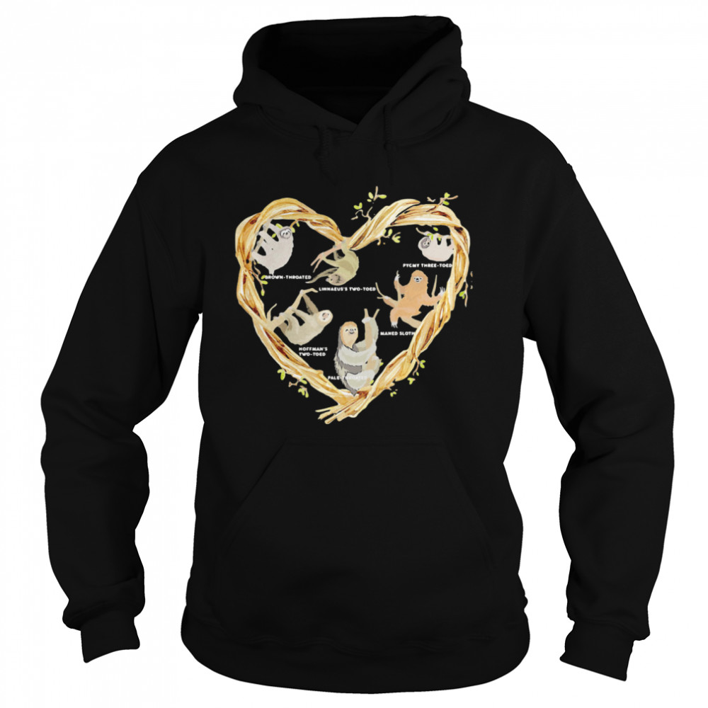 Love Chart Sloth Heart  Unisex Hoodie