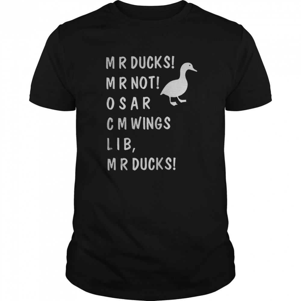 MR DUCKS Funny Not OSAR CMWINGS LIB Duggy Aggressive Duck shirt