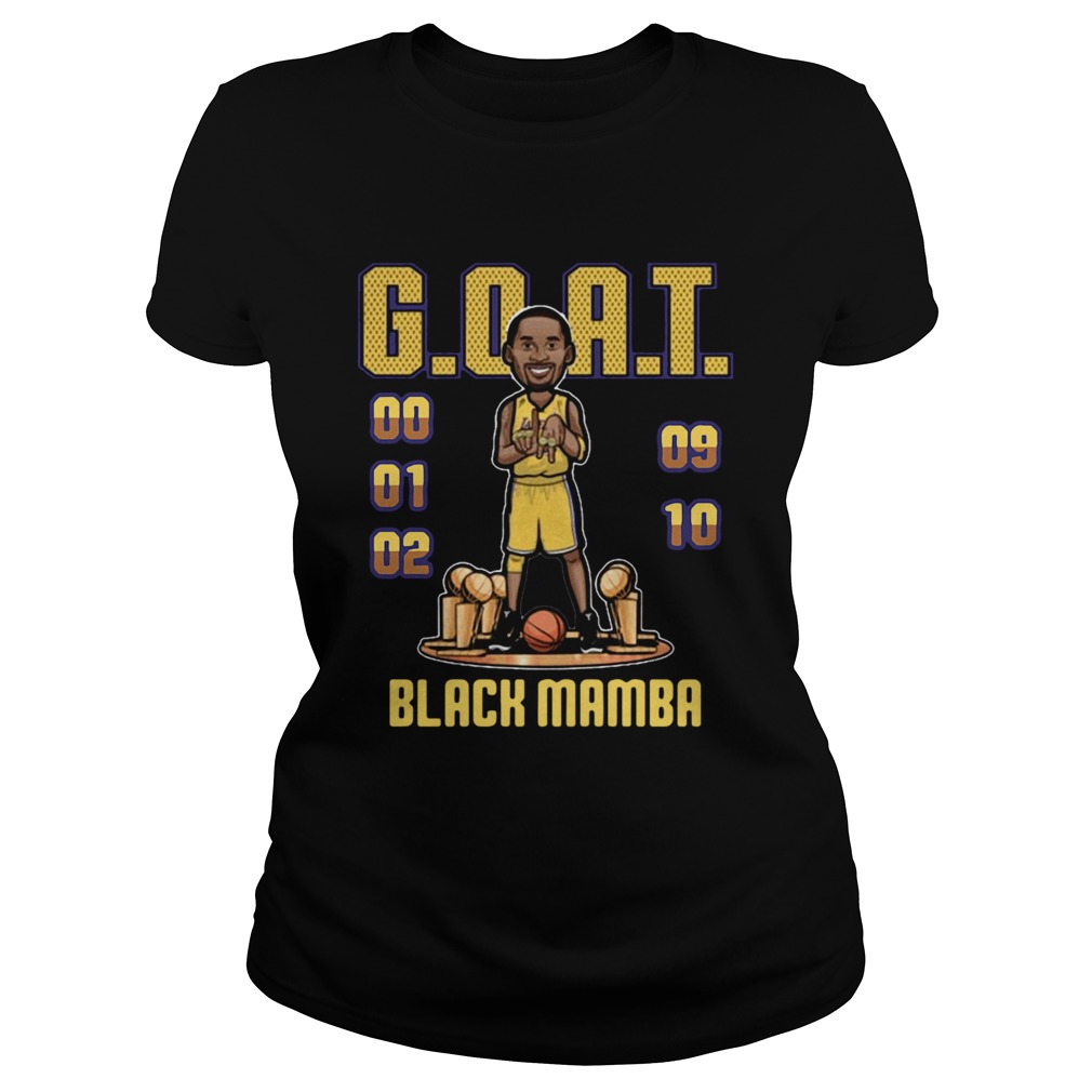 Mamba Day X Goat Kobe Won 5 Rings 00 01 02 09 10  Classic Ladies