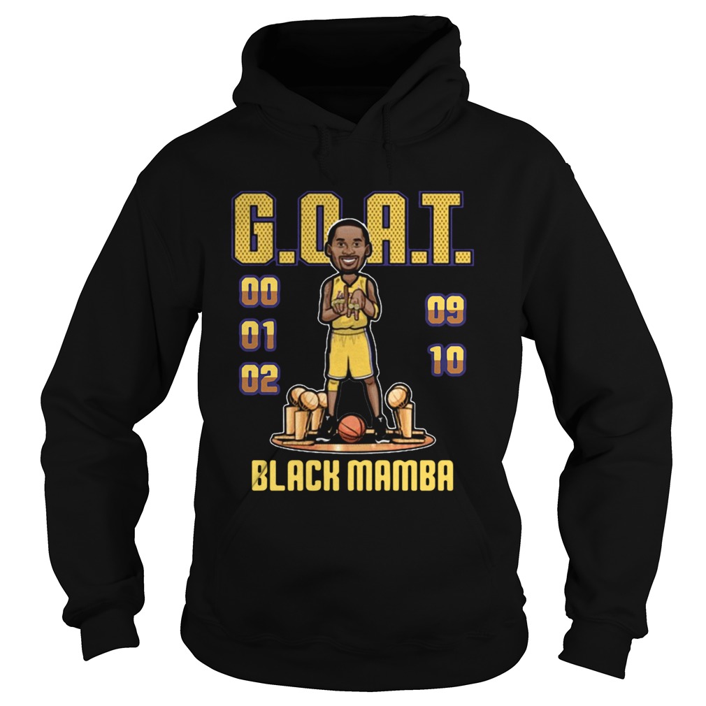 Mamba Day X Goat Kobe Won 5 Rings 00 01 02 09 10  Hoodie