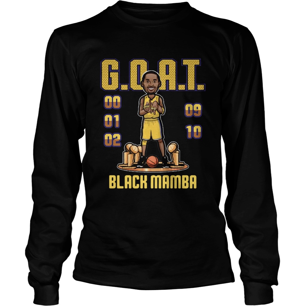 Mamba Day X Goat Kobe Won 5 Rings 00 01 02 09 10  Long Sleeve