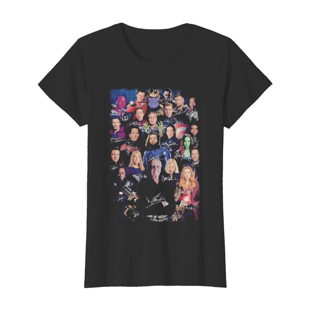 Marvel heroes avengers characters signatures  Classic Women's T-shirt