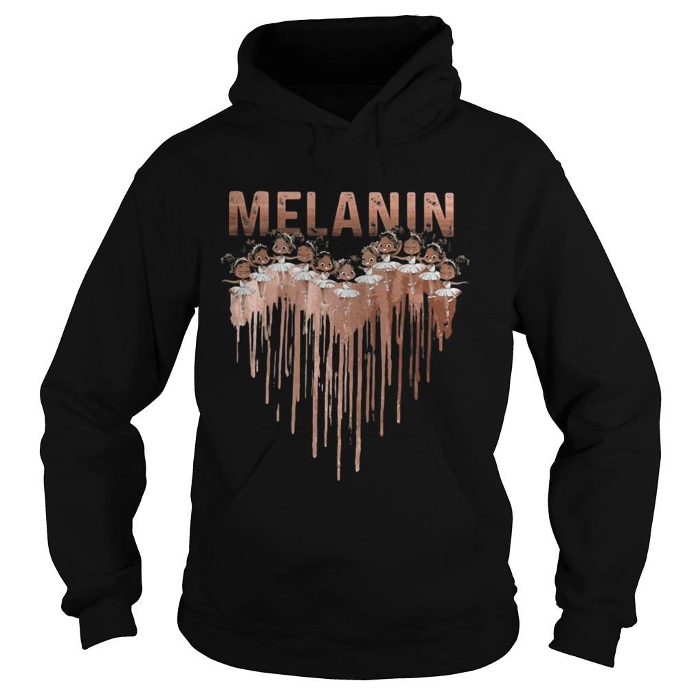 Melanin Black Girl Ballet Heart  Hoodie