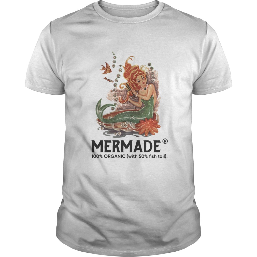 Mermaid 100 percent organic with 50 percent fishtail shirt