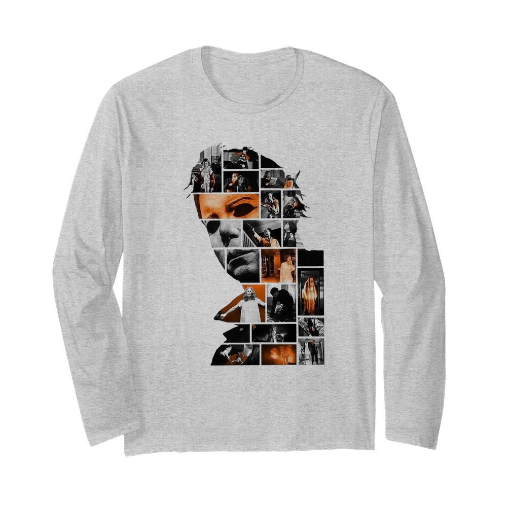 Michael Myers Face Character  Long Sleeved T-shirt 