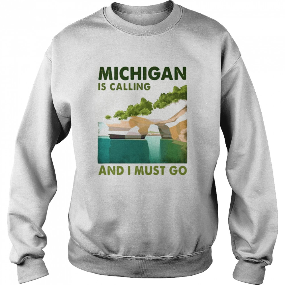 Michigan is calling and i must go vintage  Unisex Sweatshirt