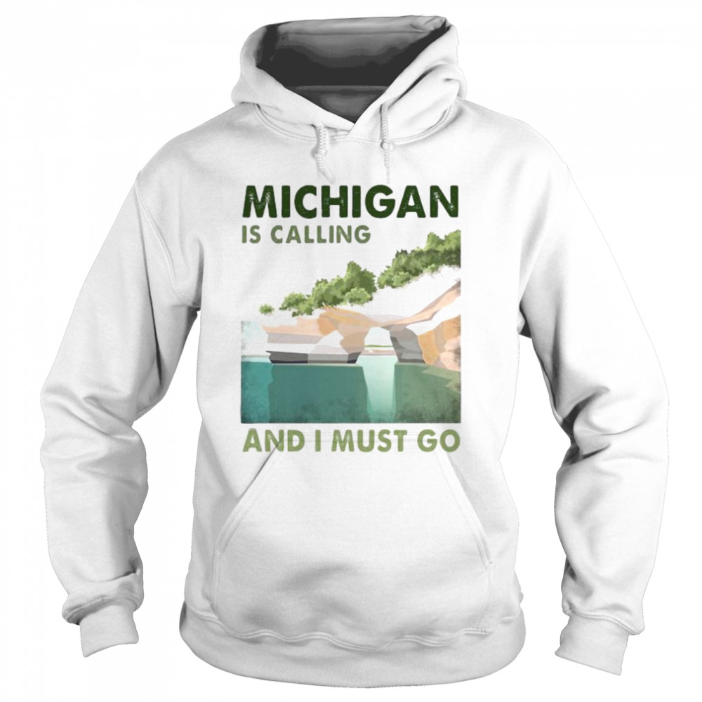 Michigan is calling and i must go vintage  Unisex Hoodie