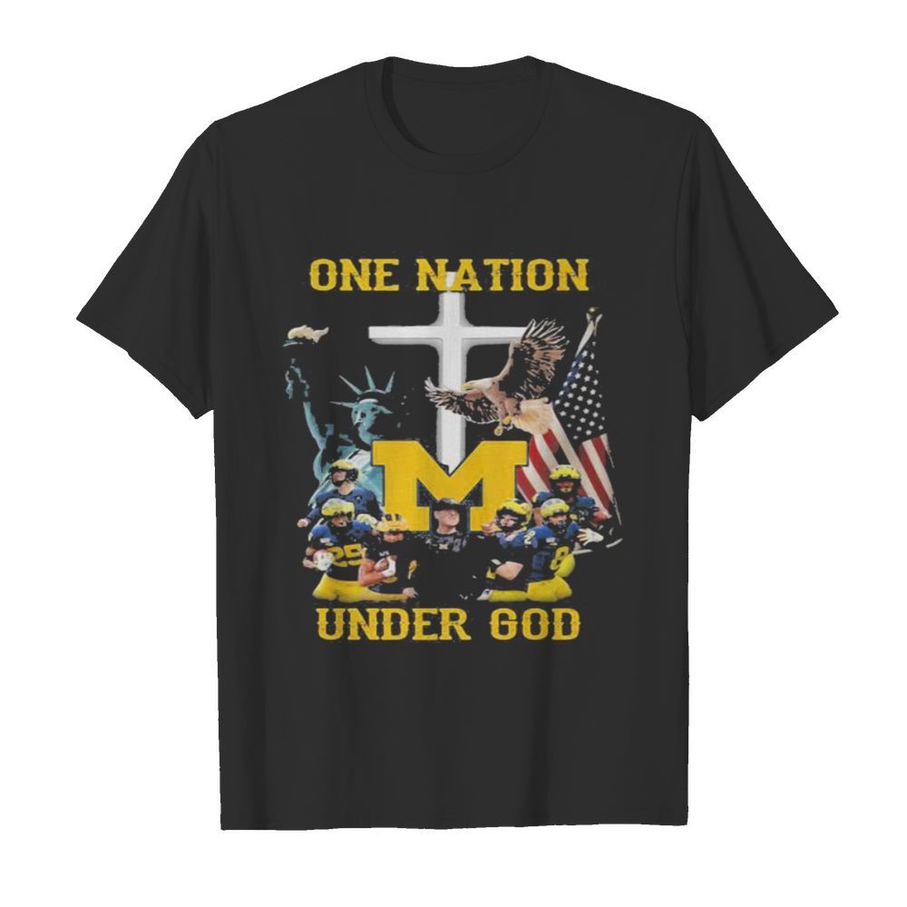 Michigan wolverines one nation under god shirt