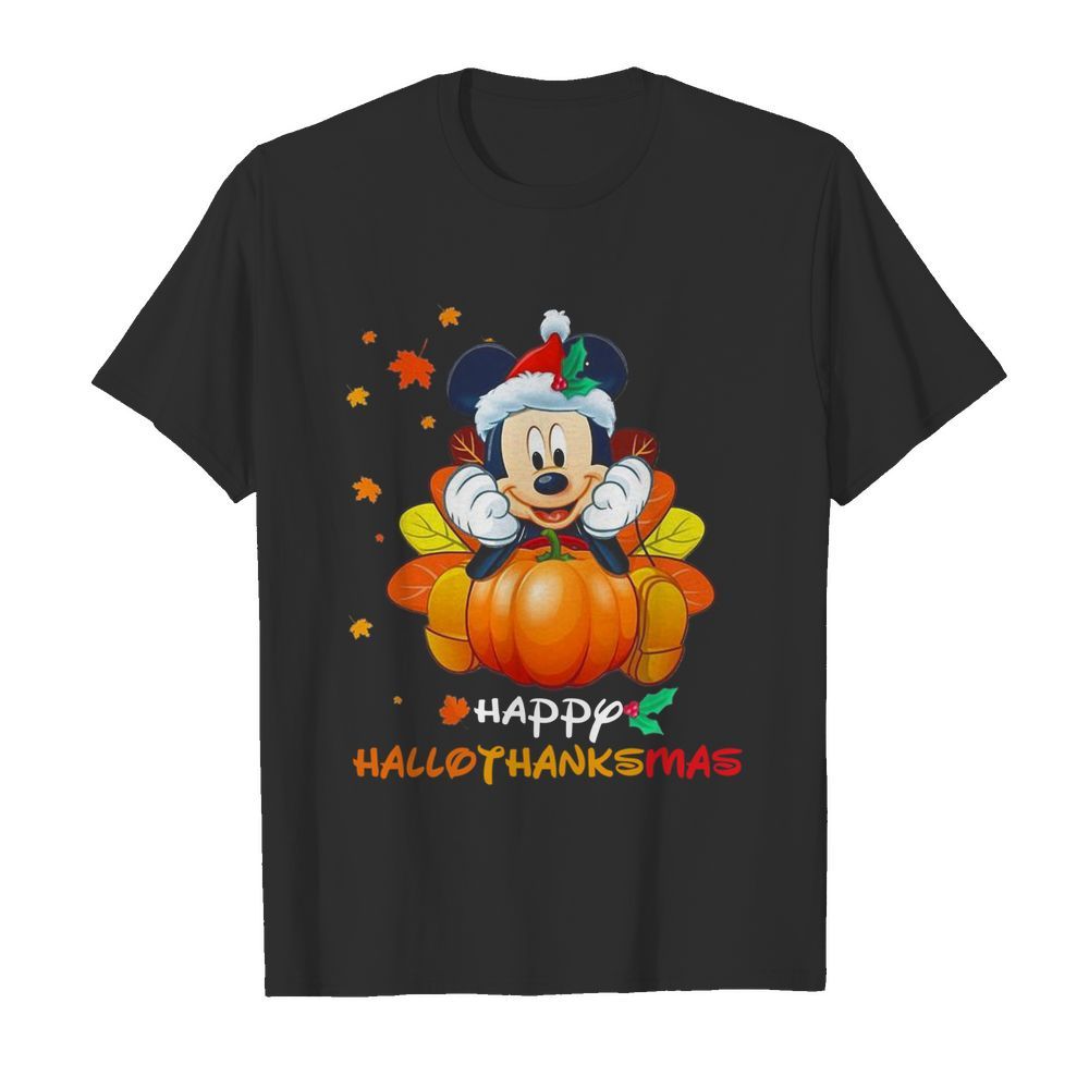 Mickey Mouse Pumpkin Happy Hallothanksmas shirt